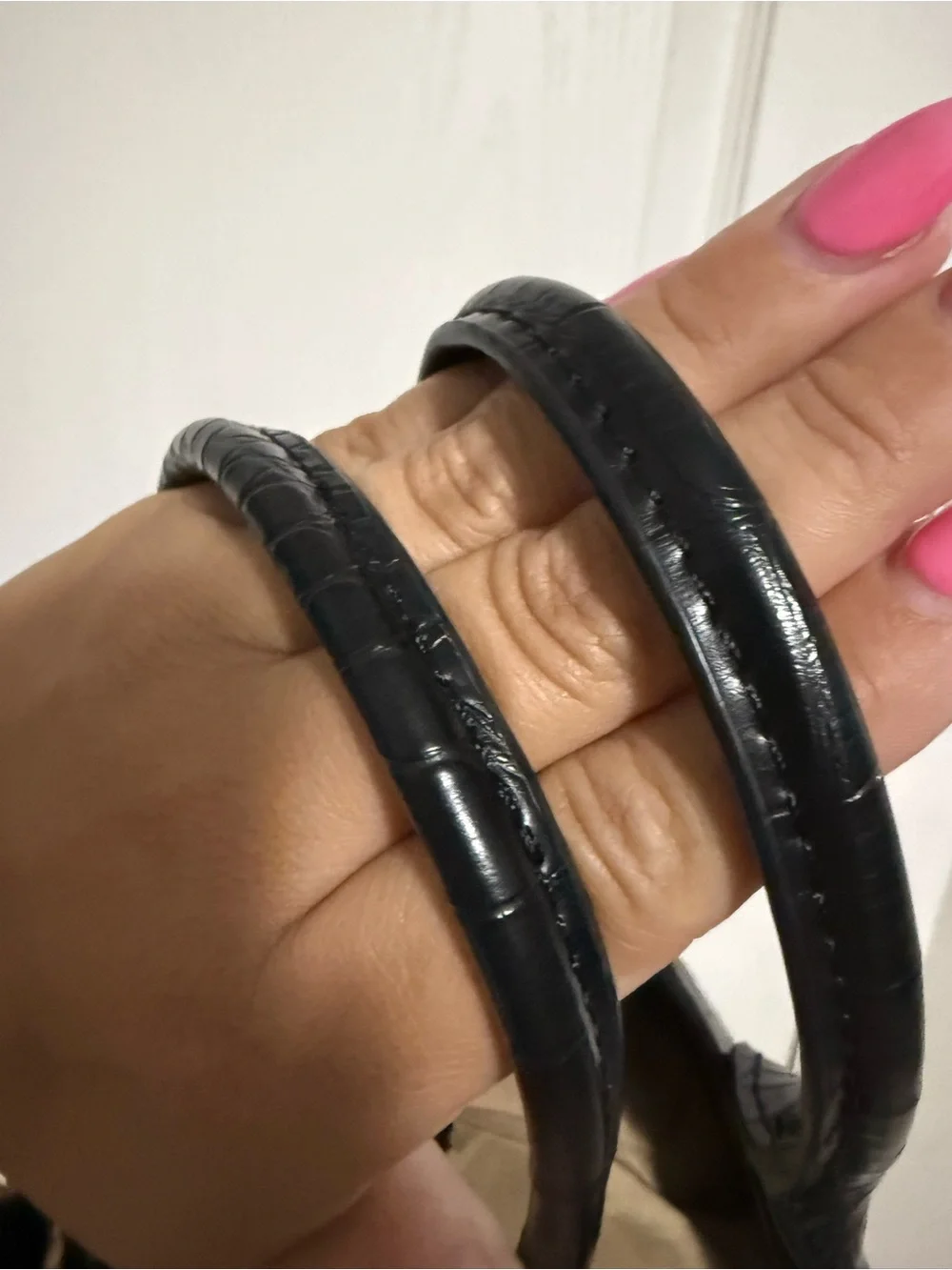 Zara Black Croc-Effect Small Tote
